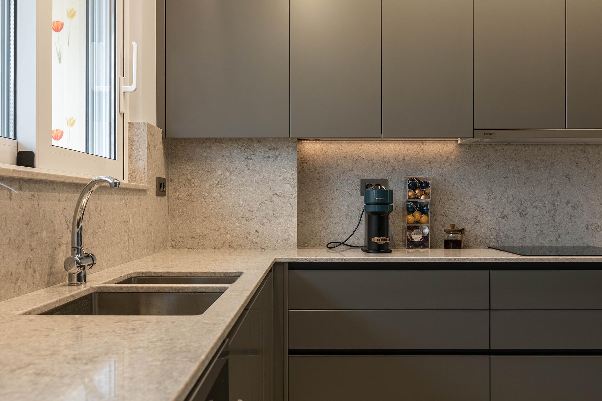 luxury apartment minimal neutral modern design kitchen