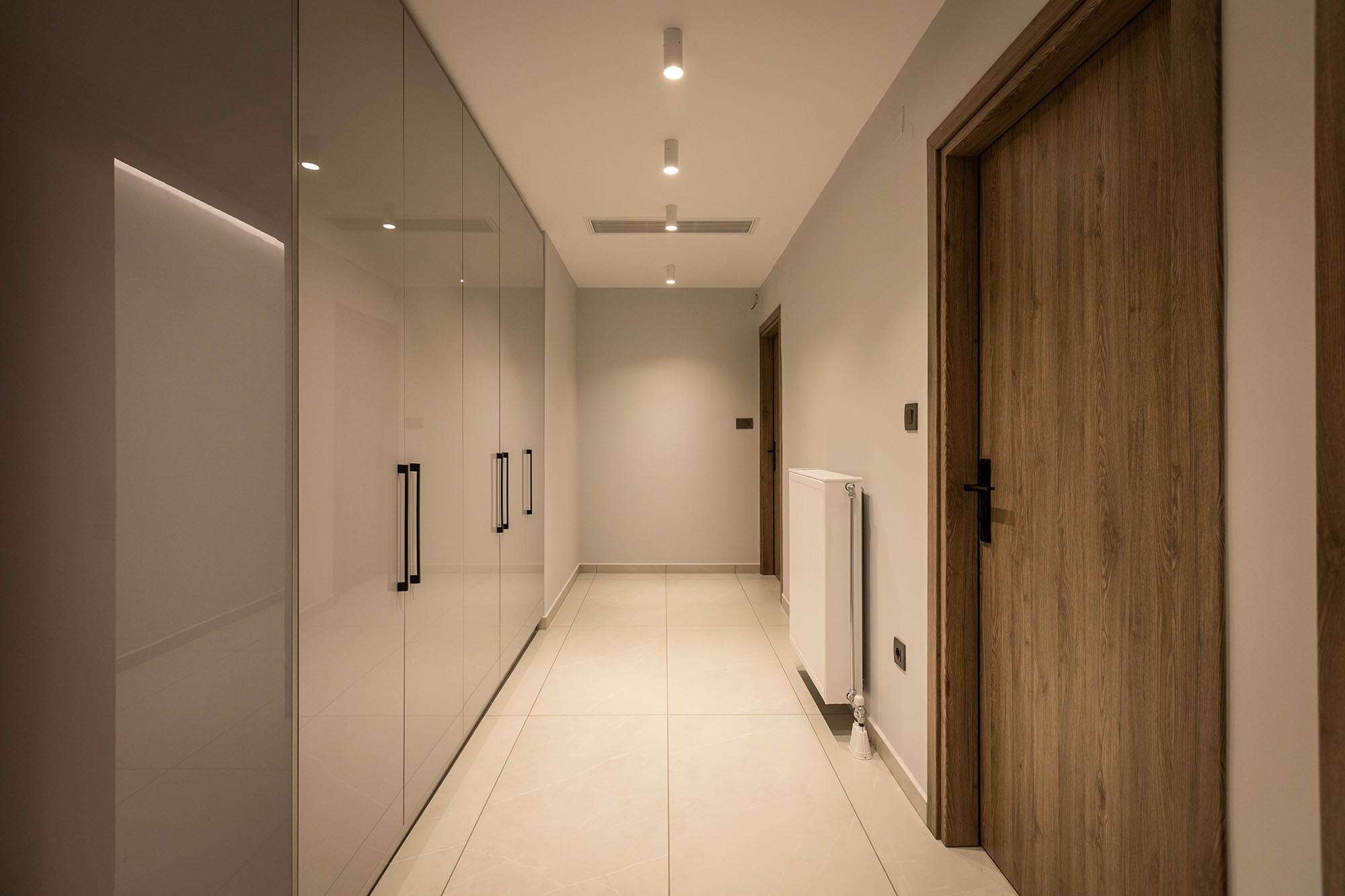 luxury apartment minimal neutral modern design hall